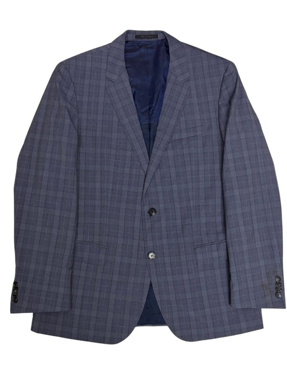 HUGO BOSS Blazer Sport Coat VIRGIN WOOL Super 110 Plaid Business Jacket 44R